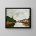 Canal aux environs de Bruxelles - Eugène Boudin — inramlat konstverk på väggen