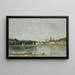 Caudebec-en-Caux, Quai de la Seine - Eugène Boudin — inramlat konstverk på väggen