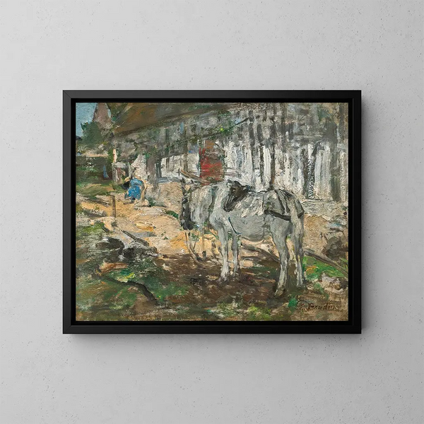 normandisk häst - Eugène Boudin — inramlat konstverk på väggen