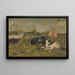 Vaches dans le pré - Eugène Boudin — inramlat konstverk på väggen