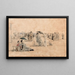 Crinolines på Trouville-stranden - Eugène Boudin — inramlat konstverk på väggen