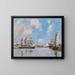 Deauville, le bassin - Eugène Boudin — inramlat konstverk på väggen
