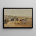 Deauville strandscen - Eugène Boudin — inramlat konstverk på väggen