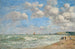Deauville, den stigande tidvattnet på stranden - Eugène Boudin — vy av konstverket