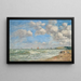 Deauville, den stigande tidvattnet på stranden - Eugène Boudin — inramlat konstverk på väggen