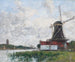 kvarn vid Meuse-floden i Dordrecht - Eugène Boudin — vy av konstverket