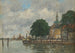 Dordrecht, en kaj vid hamnen - Eugène Boudin — vy av konstverket