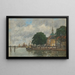 Dordrecht, en kaj vid hamnen - Eugène Boudin — inramlat konstverk på väggen