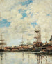 Dunkerque segelbåtar kaj - Eugène Boudin — vy av konstverket