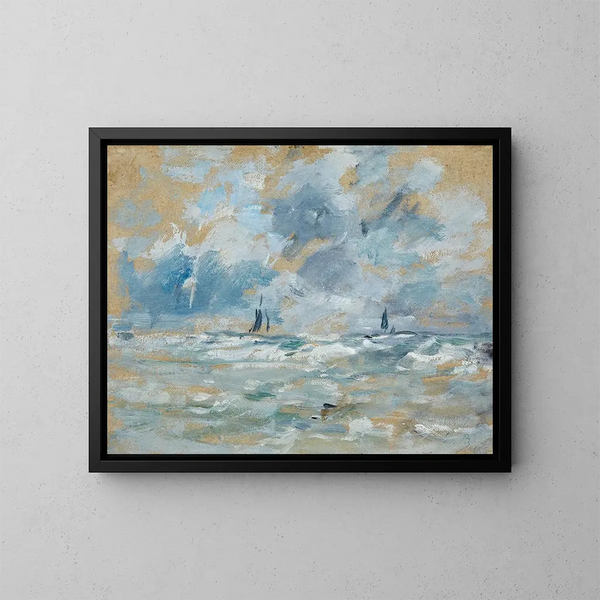Effets de nuages en pleine mer - Eugène Boudin — inramlat konstverk på väggen