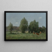 Environs d'Honfleur pâturage - Eugène Boudin — inramlat konstverk på väggen
