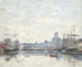 Le Port par temps de brouillard - Eugène Boudin — vy av konstverket