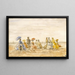 Figurer på Trouville-stranden - Eugène Boudin — inramlat konstverk på väggen