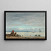 Honfleur, fiskare på stranden - Eugène Boudin — inramlat konstverk på väggen
