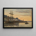 Honfleur Segelbåtar - Eugène Boudin — inramlat konstverk på väggen