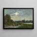 Hôpital-Camfrout Village et estuaire - Eugène Boudin — inramlat konstverk på väggen
