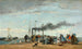 Jetée et quai à Trouville - Eugène Boudin — vy av konstverket