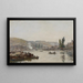 La Seine Rouen La Seine à Rouen - Eugène Boudin — inramlat konstverk på väggen