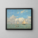La Sortie des barques à Trouville - Eugène Boudin — inramlat konstverk på väggen