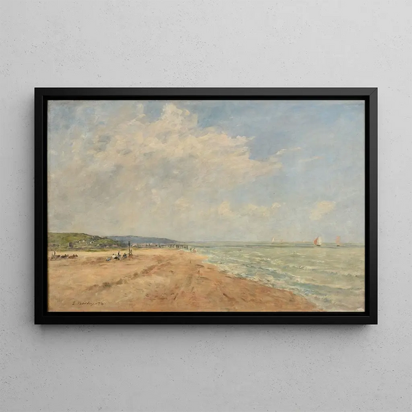 La marée montante, baie de Saint-Valery - Eugène Boudin — inramlat konstverk på väggen
