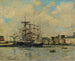 Le Havre, bassängen av La Barre - Eugène Boudin — vy av konstverket