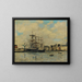 Le Havre, bassängen av La Barre - Eugène Boudin — inramlat konstverk på väggen