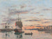 Le Havre, framtidens hamn - Eugène Boudin — vy av konstverket