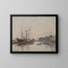Le Havre, hamnbassängen vid La Barre - Eugène Boudin — inramlat konstverk på väggen