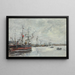 Le Havre, hamnen - Eugène Boudin — inramlat konstverk på väggen