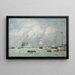 Le Havre, hamnens ingång - Eugène Boudin — inramlat konstverk på väggen