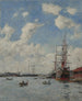 Le Havre le bassin de l'Eure - Eugène Boudin — vy av konstverket