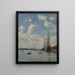 Le Havre le bassin de l'Eure - Eugène Boudin — inramlat konstverk på väggen