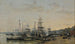 Le port de Bordeaux vu du quai des Chartrons - Eugène Boudin — vy av konstverket