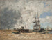 Le rivage de Trouville, marée basse - Eugène Boudin — vy av konstverket