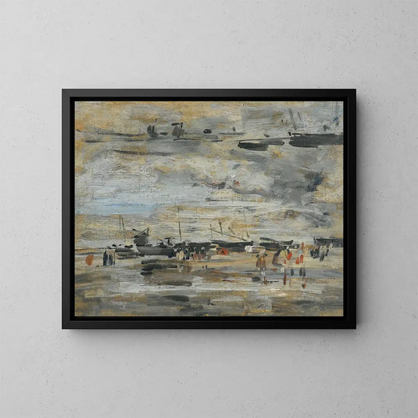 Mare Basse étude - Eugène Boudin — inramlat konstverk på väggen