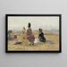 på stranden, Trouville - Eugène Boudin — inramlat konstverk på väggen