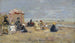 På stranden - Eugène Boudin — vy av konstverket