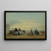 På stranden vid solnedgången - Eugène Boudin — inramlat konstverk på väggen