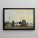 På stranden i Trouville - Eugène Boudin — inramlat konstverk på väggen