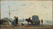 På stranden i Trouville - Eugène Boudin — vy av konstverket