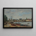 hamn och stad Paimpol - Eugène Boudin — inramlat konstverk på väggen