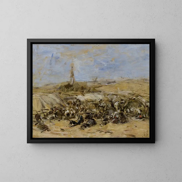 Pardon de Sainte-Anne-la-Palud - Eugène Boudin — inramlat konstverk på väggen