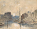 Rotterdam hamn - Eugène Boudin — vy av konstverket