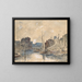 Rotterdam hamn - Eugène Boudin — inramlat konstverk på väggen