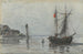 Rade vid Honfleurs omgivningar - Eugène Boudin — vy av konstverket
