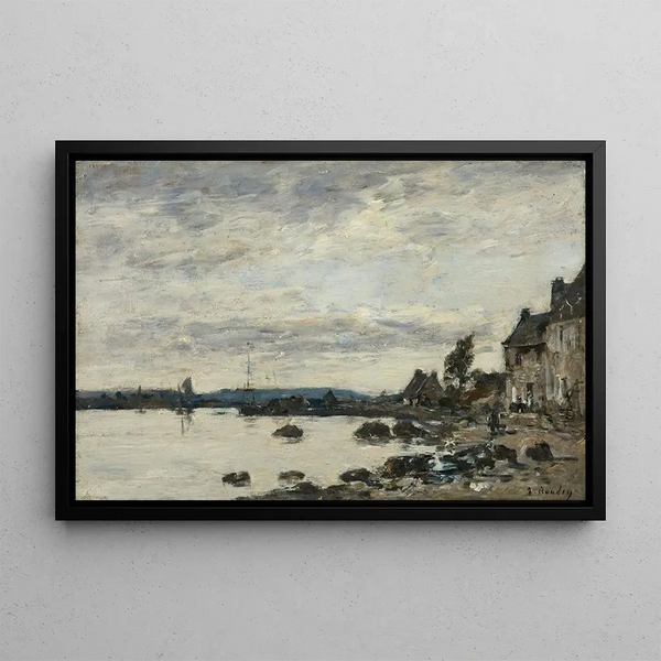 Rivage breton - Eugène Boudin — inramlat konstverk på väggen