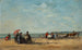 Strandscen (Konflikt de case) - Eugène Boudin — vy av konstverket