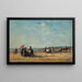 Strandscen (Konflikt de case) - Eugène Boudin — inramlat konstverk på väggen