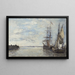 Sortie de port - Eugène Boudin — inramlat konstverk på väggen