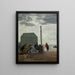 La plage de Deauville - Eugène Boudin — inramlat konstverk på väggen